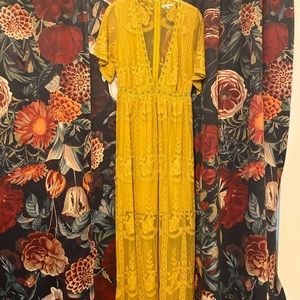 The Clothing Company Mustard Bohemian Maxi Dress